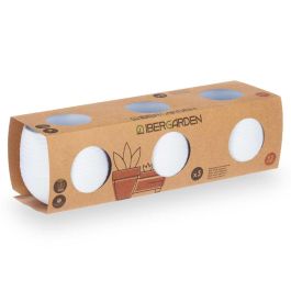 Set 3 Macetas con Reserva de Agua Ibergarden 12x11 cm Blanco (6 Unidades)