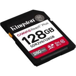 Kingston XC React+ 128GB SDXC UHS-II Tarjeta de Memoria, 280R/100W, U3, V60, Clase 10 para 4K