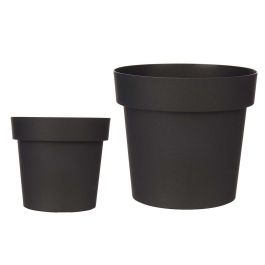 Maceta Plastico Antracita 16Cm Diam Ibergarden (12 Unidades)