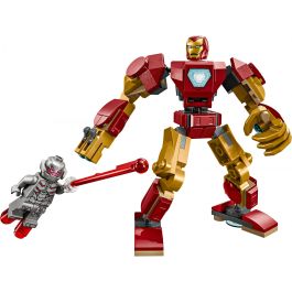 LEGO 76307 Armadura Robótica de Iron Man vs. Ultrón Set LEGO Marvel Construible con 2 Minifiguras y Cañón Disparador Edad +6 Años