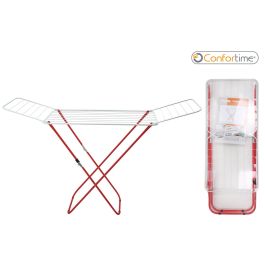 Supernet Tendedero 18 metros de metal en rojo y blanco, 50 x 2 x 127 cm (6 Unidades)