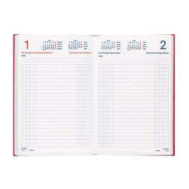 Dietario Liderpapel 2025 Cuarto 15x21,5 cm Color Rojo Papel 70 gr