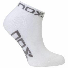Calcetines Tobilleros Deportivos Nox Logo Blanco (35-39)