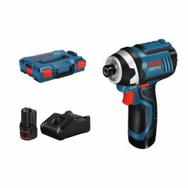 Bosch Professional 06019A6977 GDR 12V-105 Atornillador de Impacto Inalámbrico con 2 Baterías 2.0Ah y L-BOXX