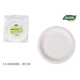 Set de 3 platos redondos Natural 28 cm Algon (36 Cajas) Precio: 19.68999967. SKU: B1CBHH6YQS