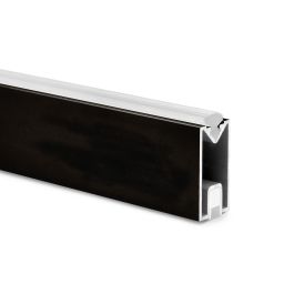 Emuca Kit de barra para armario Luxe, tira LED 4,5x8 Neonlynx V, sensor de movimiento RF Smart y convertidor Smart (24V DC), longitud 1.150mm, Luz blanca cálida 2.700K, Plástico y Aluminio, Pintado negro texturizado