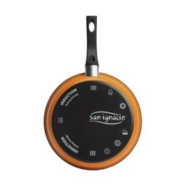 San Ignacio BGEU2519 Sartén de Acero Carbono Modelo Valencia Ø24 cm con Antiadherente para Todo Tipo de Fuegos