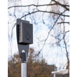 Next Green Poleplate 225 Z Soporte para Cargador EV compatible con Zaptec PRO/GO, Garo Entity PRO para Tubo Ø 60mm de Acero Sueco