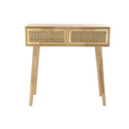 DKD Home Decor Rejilla 20 Consola Balines Natural Caucho Ratan 80.5 x 30 x 78 cm