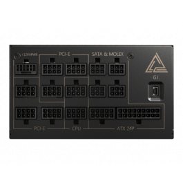 MSI MEG AI1300P PCIE5 Fuente de Alimentación 1300W 80 PLUS Gold ATX Negro - 306-7ZP4A11-CE0 MSI MEG AI1300P PCIE5 Fuente de Alimentación 1300W 80 PLUS Gold ATX Negro - 306-7ZP4A11-CE0