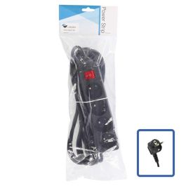 LOGON PROFESSIONAL 4-WAY POWER STRIP: BLACK - ON/OFF SWITCH - 5M CABLE Precio: 14.69000016. SKU: B1GK2BP894
