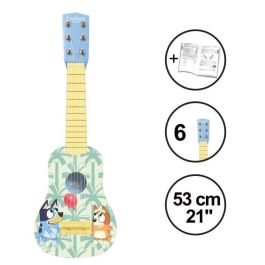 Lexibook LEXK200BY Guitarra de madera Bluey para niños - Mi primera guitarra de 53 cm