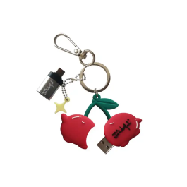 Wondee Mr. Wonderful Memoria USB 32GB Cereza Llavero Pendrive Universal con Adaptador USB C