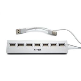 Nilox Hub USB 2.0 de 7 Puertos con Cable Integrado, Aluminio Negro, Carga y Transferencia de Datos, Plug and Play Precio: 9.5000004. SKU: S8413697