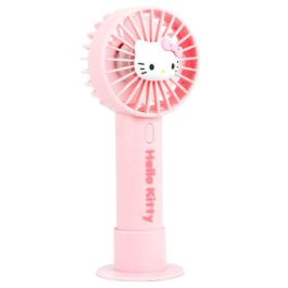 OTL TECHNOLOGIES Mini Ventilador de mano Hello Kitty 3D, recargable con 2 velocidades, motor silencioso y 800 mAh