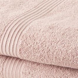Today TOD3574641225452 Set de Dos Toallas para Baño fabricadas en algodón puro 100% con medidas de 50 x 90 centímetros en tonalidad Rosa Arena.