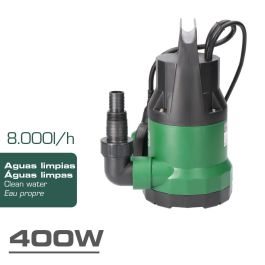 Koma Tools Bal-400 Bomba de Drenaje Aguas Limpias 400W Caudal 8.000 L/h Automática Sumergible
