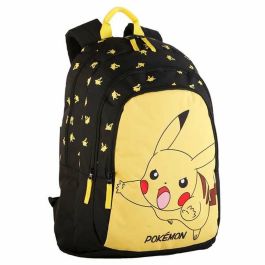 Mochila primaria pokemon pikachu doble adaptable carro. 44 x 30 x 20 cm.