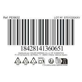 Inde Tarro de Cocina Peixe, Capacidad 11 x 20.8 cm, Dimensiones 12.2 x 21.7 x 12.2 cm, Peso 19.22 kg (24 Unidades)