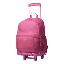 Totto Mochila Escolar con Ruedas Trik Rosa MA03TKI003-23100-M89 Capacidad 27L Compartimento PC 14 Pulgadas