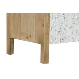 DKD Home Decor Mueble TV Árabe de Abeto y MDF Natural Blanco, 140x40x50 cm, con 2 Cajones y 2 Puertas