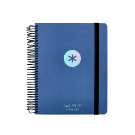 Agenda Escolar Antartik Año 24 - 25 Curso Coleccion Minimal Blue Día Página A5