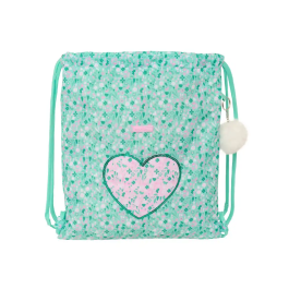 Bolsa Mochila con Cuerdas Safta Cuore Menta 35 x 40 x 1 cm Precio: 12.50000059. SKU: B1696WDVJ3