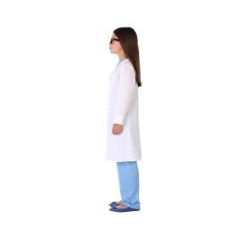 Disfraz de Médico Unisex Infantil 7-9 Años - Profesional Sanitario con Bata Blanca, Pantalón Celeste y Cuello