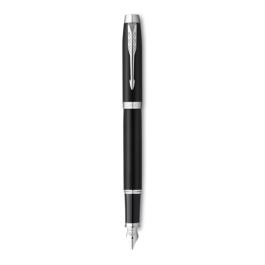Parker IM Pluma Estilográfica, Negro Cuerpo Mate/Cromado, Acero Inoxidable, Color Escritura Azul, Referencia 2143638 Precio: 43.49999973. SKU: B19BA2MCXY