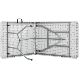 Mesa Plegable 180 cm Plástico Resistente a la Intemperie para 8 Personas Uso Interior y Exterior