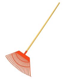 Edm Rastrillo de césped naranja polipropileno mango madera 55 x 31 x 116 cm Precio: 12.89999997. SKU: S7905166