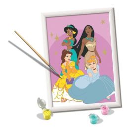 Ravensburger 23929 - Kit de pintura por números Princesas Disney, actividad relajante y creativa para edad 7+, formato 18x24cm