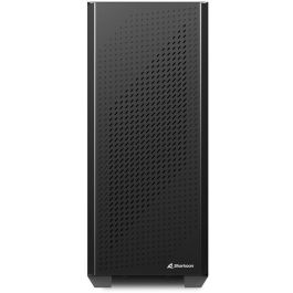 Sharkoon VS9 RGB Midi Tower PC, Caja de Ordenador con Ventana Lateral y Panel de Vidrio Templado, Negro