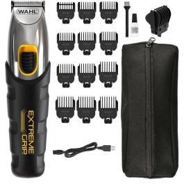 Wahl 09893-0440 Cortabarbas Extreme Grip - Batería de Litio, 12 Peines Guía, Corte de 0.5 a 9 mm Wahl 09893-0440 Cortabarbas Extreme Grip - Batería de Litio, 12 Peines Guía, Corte de 0.5 a 9 mm