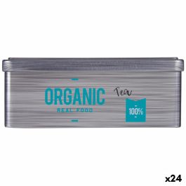 Caja para Infusiones Kinvara Organic Tea Gris Hojalata 11 x 7,1 x 18 cm (24 Unidades) Precio: 68.4999997. SKU: S3618922