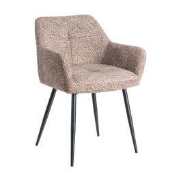 Silla Jaspeado Taupe Tejido-Metal 59 X 54 X 81 cm