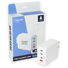 ALLNET Fuente Alimentación GaN 200W 1x USB-A QC 3x USB-C PD para Portátiles y Dispositivos con Enchufe EU Precio: 112.50000047. SKU: B1HLVC3WP2