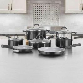 Cuisinart 54C11BKEU Batería de Cocina 11 Piezas Cerámica Antiadherente para Todas las Placas, Incluida Inducción