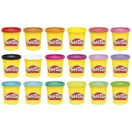 Play-Doh G0522 Pack de 18 Botes de Plastilina de Colores Surtidos para Modelar - Juguete Creativo y Educativo para Desarrollo Psicomotriz, Edad +2 Años