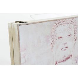 DKD Home Decor Tapa Contador Eléctrico Estilo Oriental Beige, Fabricada en MDF con Detalle Buda, Medidas 31.5x46.5x6 cm (Pack de 4 Unidades)