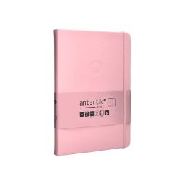 Cuaderno Con Gomilla Antartik Notes Tapa Dura A5 Hojas Puntos Rosa Pastel 100 Hojas 80 gr Fsc