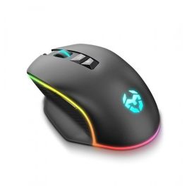 Krom Keos Ratón Gaming Ergonómico Óptico USB 6400 DPI con Iluminación RGB Rainbow y 7 Botones para Mano Derecha