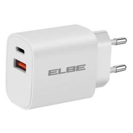 Cargador Dual Usb+Type C Pared Pd+Qc3.0 20W Blanco ELBE CARG-2037-QC Precio: 7.95000008. SKU: B15TQAKYMY