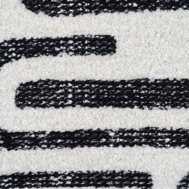 Cojín Blanco y Negro Algodón / Poliéster 40 X 60 cm