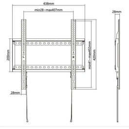 Stell Soporte de TV fijo SLIM Acero SHO 5200