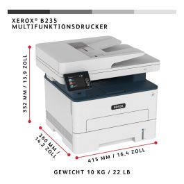 Xerox B235 Multifuncional Láser Blanco y Negro 4 en 1 A4 34 ppm LAN WiFi Duplex ADF Copia Escaneo Fax