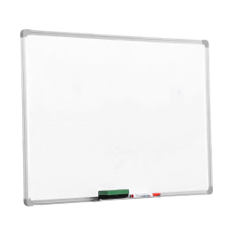 Q-connect Pizarra Blanca Laminada con Marco de Aluminio 200x100 cm