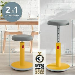 Taburete Ergonómico Leitz Ergo Cosy Active Amarillo Plástico