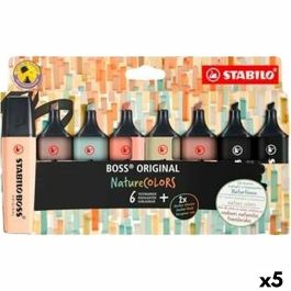 Set de Marcadores Fluorescentes Stabilo BOSS ORIGINAL NATURECOLORS Multicolor 8 Piezas (5 Unidades) Precio: 47.59000059. SKU: B14DNHDZPZ