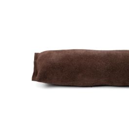 Gloria Mordedor para Perros de Piel y Cuero Vuelto 15 cm Marrón. Juguete de Adiestramiento con Asa de Lona, para Morder y Recompensar